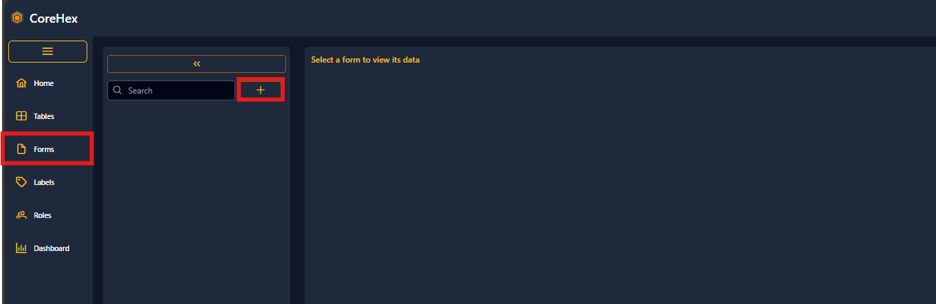Menú Nexus crear formulario