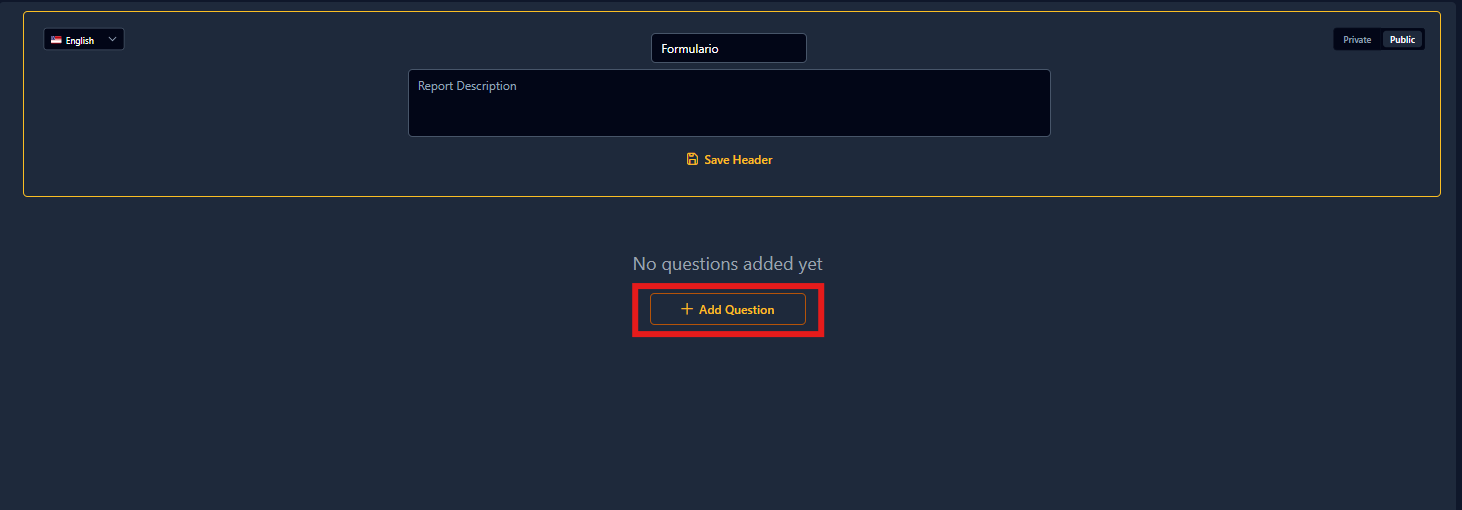 Menú Nexus configurar formulario