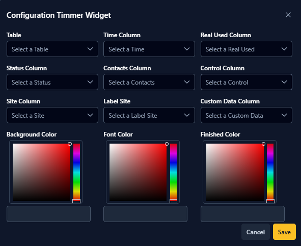 Menú Nexus configurar formulario