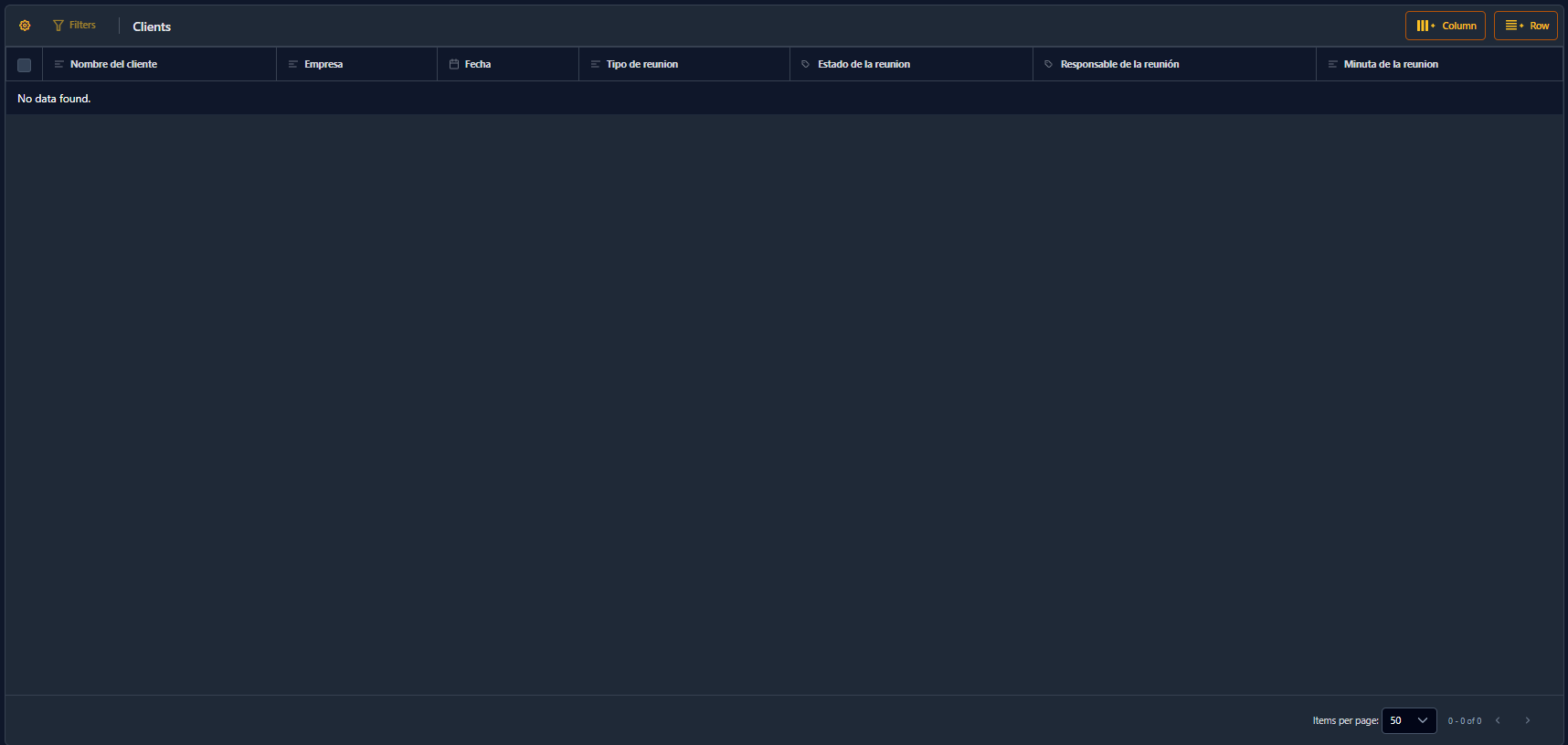 Menú Nexus configurar formulario